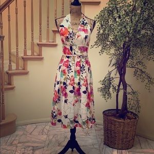 Adrianna Papell Hater V-neck Party Dress